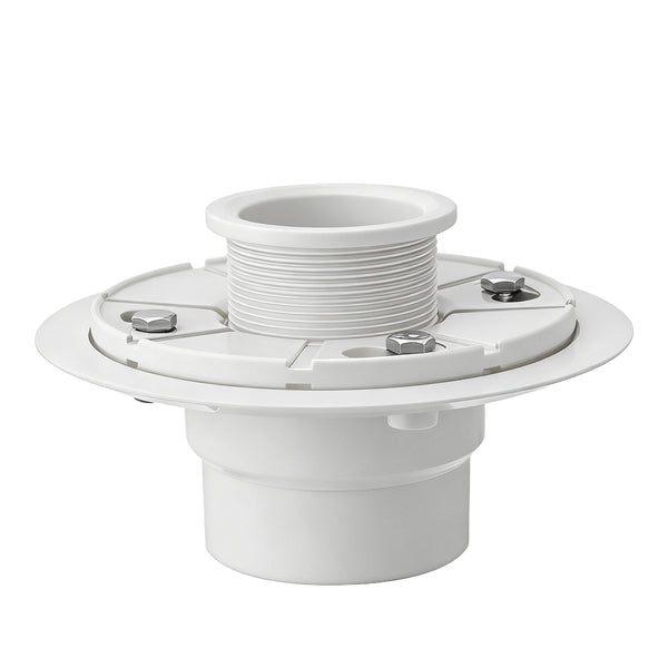 Shower Drain Base for 2" Outlet Linear Drain with adjustable ring  UGDB002-PVC