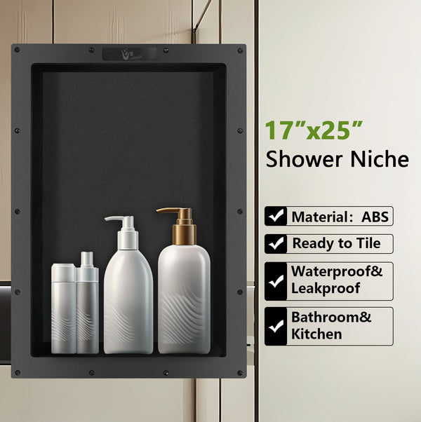 Ready for Tile Shower Niche Rectangle  17''×25''Single UGRN101