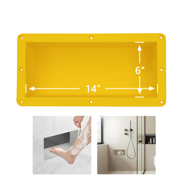 Shower Niche  Inside Dimension 14"×6"×4" for Foot Rest and Soap Holder recessed Wall Niche Insert