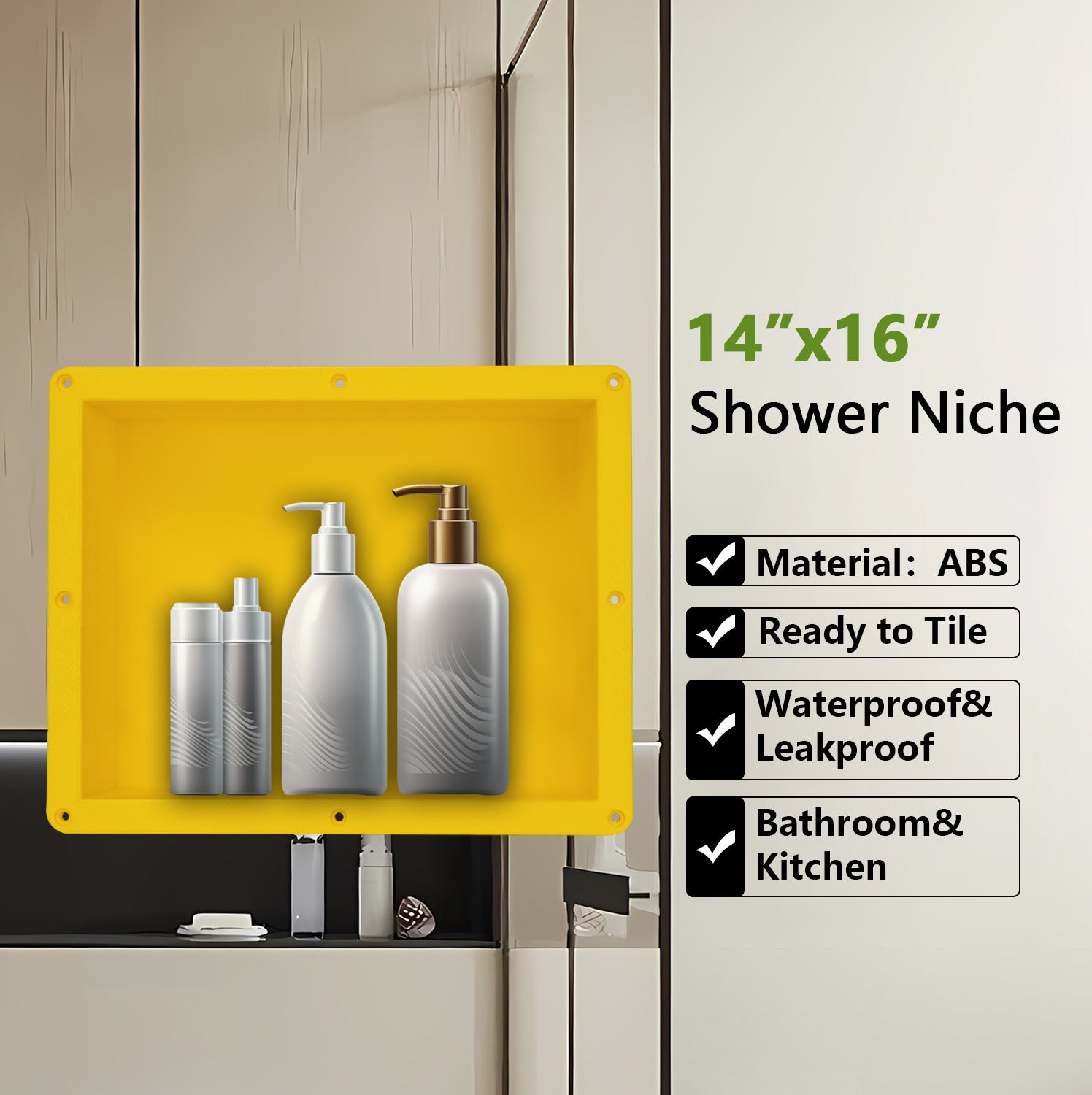 Shower Niche Ready to Tile Rectangle 16