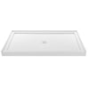 Acrylic Shower Base 60X36X5-1/2in Single Threshold and Center Drain in White