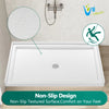 Acrylic Shower Base 60X36X5-1/2in Single Threshold and Center Drain in White