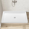 Acrylic Shower Base 60X36X5-1/2in Single Threshold and Center Drain in White