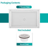 Acrylic Shower Base 60X36X5-1/2in Single Threshold and Center Drain in White
