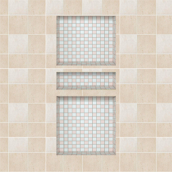 Recessed Shower Niche Triple Shower Shelves 36"x16" Ready Tile for Bathroom Niche Storage